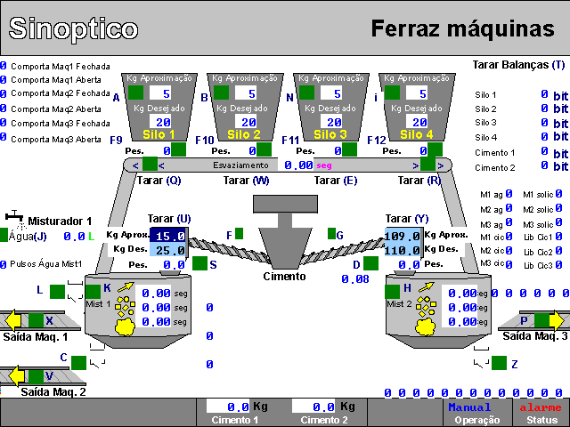 600805 - Sistema de Misturador de Concreto 6 Silos